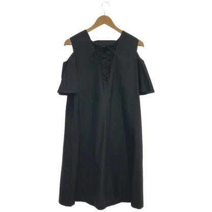 ADORE アドーア 531-7140421 ブラック カットオフバックレースアップフレアスリーブワンピース トップス