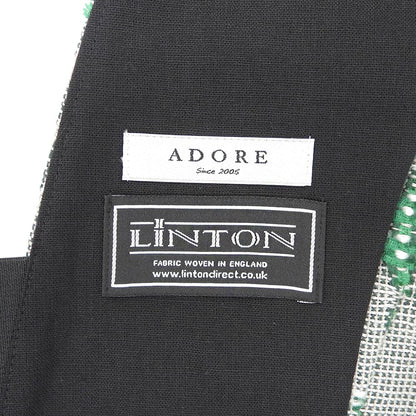 ADORE アドーア 美品 LINTON社生地 スリーブレスツイードトップス レディース グリーン×アイボリー 38 531-7110309 トップス