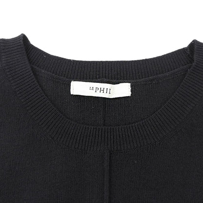 LE PHIL ル フィル アシンメトリークルーネックニット トップス レディース ブラック F 534-1170002 トップス