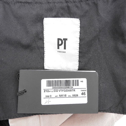 PT TORINO Like-New Stretch Cotton Chemical-Wash Twill Flat-Front Pants Pink Beige 46 Bottoms