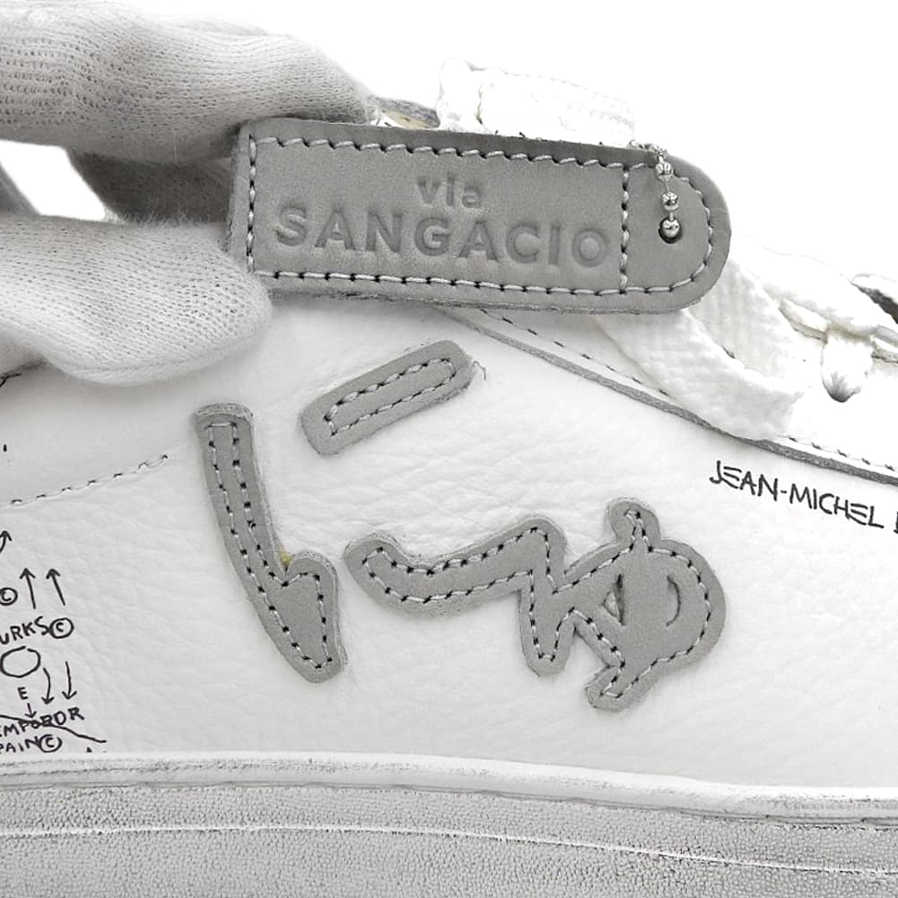 sangacio サンガッチョ 新品同様 Jean-Michel Basquiat にゅーず SG8 シューズ メンズ ホワイト 26cm シューズ