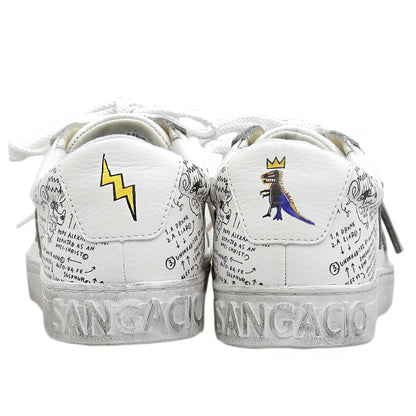 sangacio サンガッチョ 新品同様 Jean-Michel Basquiat にゅーず SG8 シューズ メンズ ホワイト 26cm シューズ
