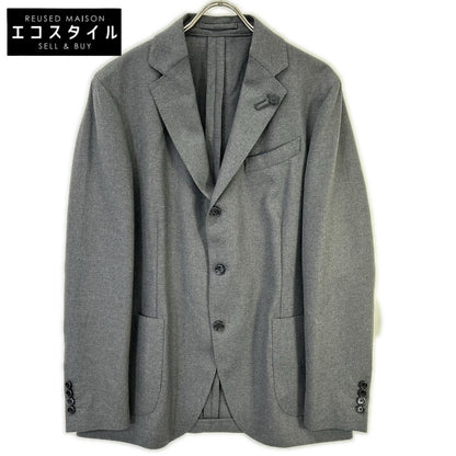 LARDINI ラルディーニ JA939AQ チャコール ウールホップサック EASY WEAR 段返り3B 2パッチ シングルジャケット ジャケット
