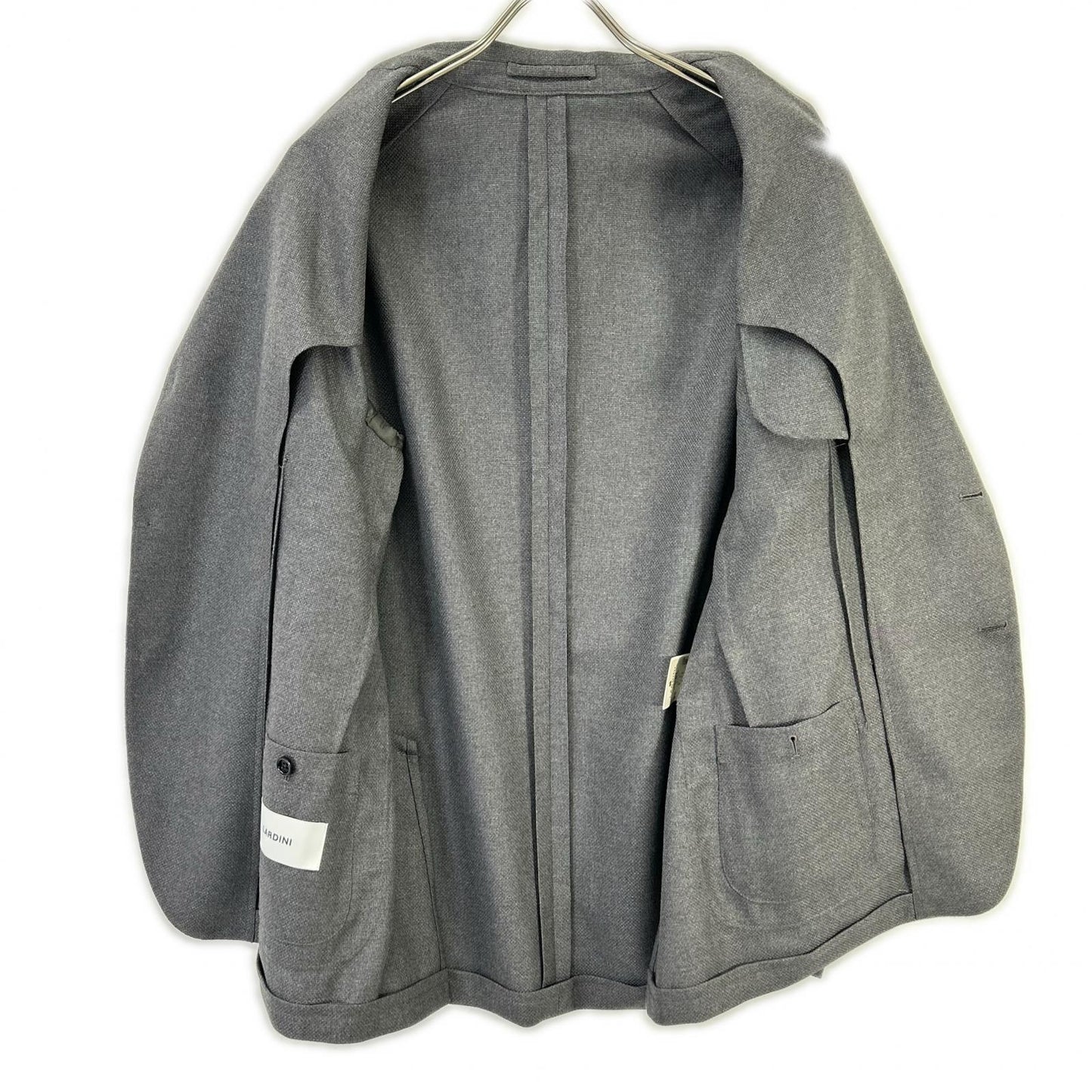 LARDINI ラルディーニ JA939AQ チャコール ウールホップサック EASY WEAR 段返り3B 2パッチ シングルジャケット ジャケット