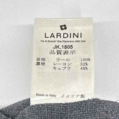 LARDINI ラルディーニ JA939AQ チャコール ウールホップサック EASY WEAR 段返り3B 2パッチ シングルジャケット ジャケット