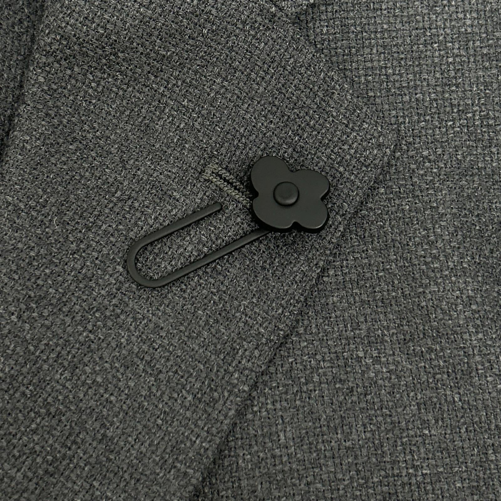 LARDINI ラルディーニ JA939AQ チャコール ウールホップサック EASY WEAR 段返り3B 2パッチ シングルジャケット ジャケット