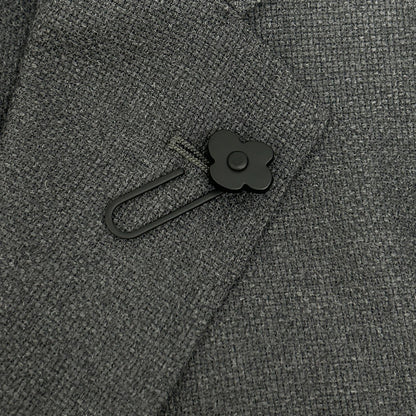 LARDINI ラルディーニ JA939AQ チャコール ウールホップサック EASY WEAR 段返り3B 2パッチ シングルジャケット ジャケット