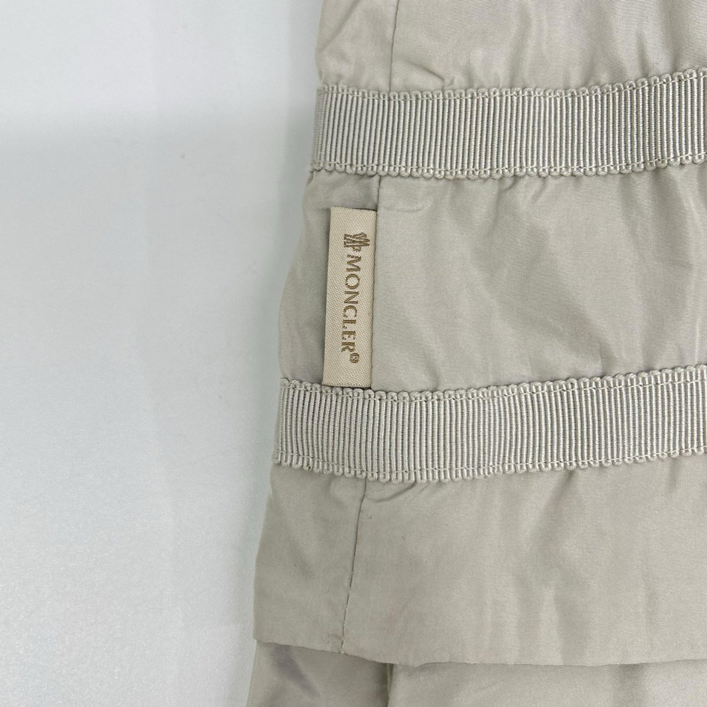 MONCLER モンクレール グレー ナイロン CARMIN ノーカラージャケット ジャケット