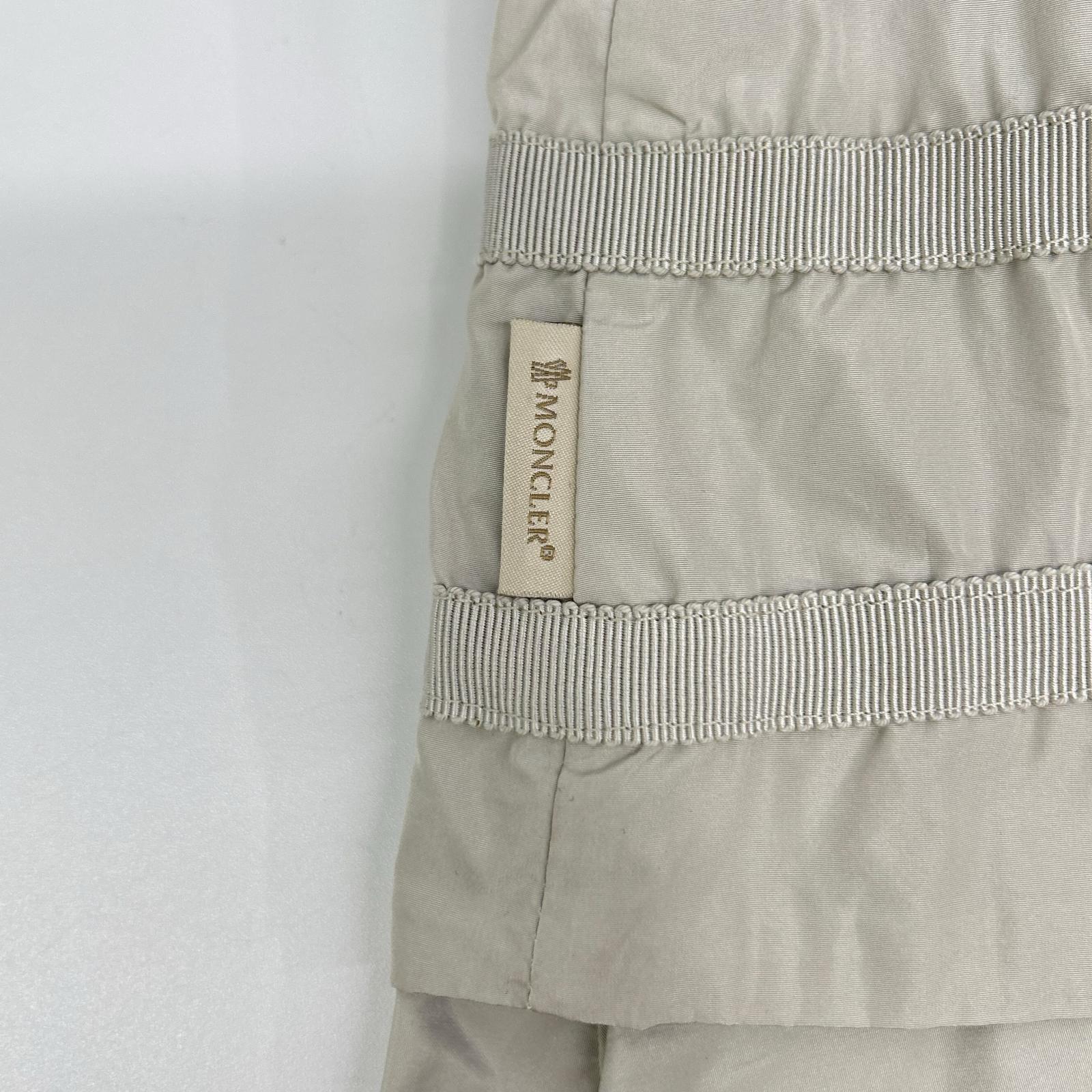 MONCLER モンクレール グレー ナイロン CARMIN ノーカラージャケット ジャケット