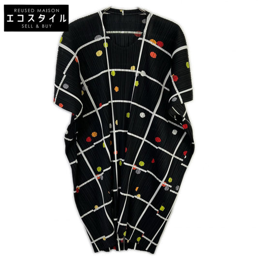 PLEATS PLEASE プリーツプリーズ 26SS PP61JT683 CROSSING DOTS ブラック ポリエステル ラウンドネック プリーツチュニック トップス