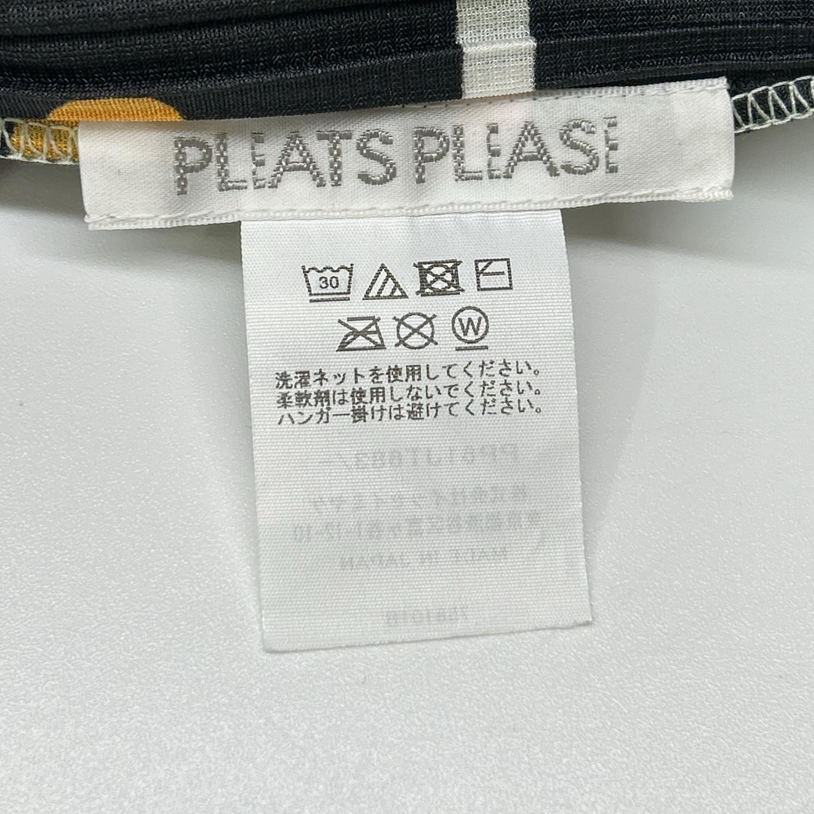PLEATS PLEASE プリーツプリーズ 26SS PP61JT683 CROSSING DOTS ブラック ポリエステル ラウンドネック プリーツチュニック トップス