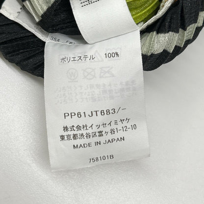 PLEATS PLEASE プリーツプリーズ 26SS PP61JT683 CROSSING DOTS ブラック ポリエステル ラウンドネック プリーツチュニック トップス
