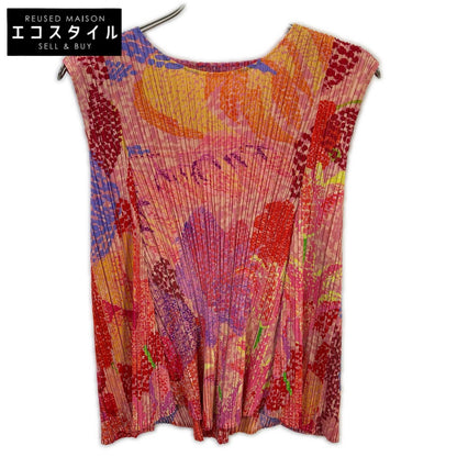 PLEATS PLEASE プリーツプリーズ 26SS PP61JK692 FOGGY FOREST ピンク ポリエステル ラウンドネック グラデーションデザイン プリーツフレアトップ トップス