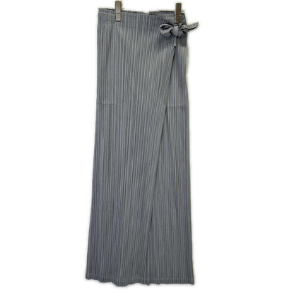 PLEATS PLEASE プリーツプリーズ 26SS PP61JF474 FACADE ライトグレー ポリエステル 変形デザインプリーツワイドパンツ ボトムス