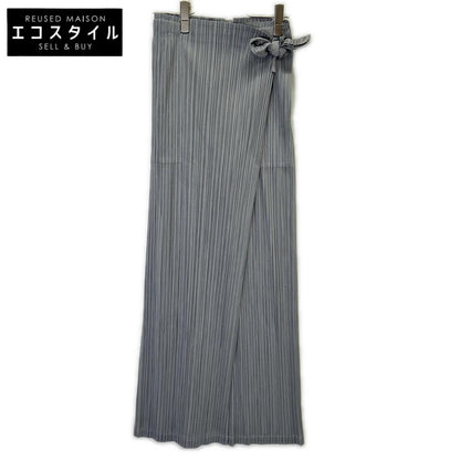 PLEATS PLEASE プリーツプリーズ 26SS PP61JF474 FACADE ライトグレー ポリエステル 変形デザインプリーツワイドパンツ ボトムス