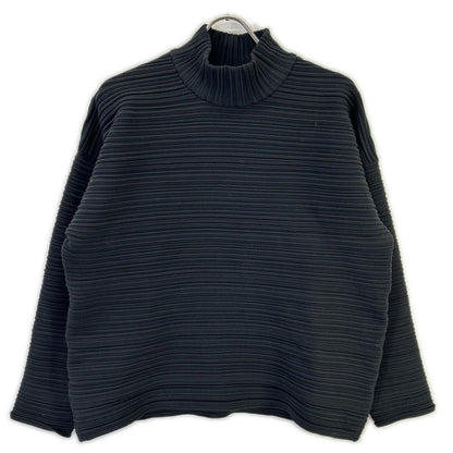 PLEATS PLEASE プリーツプリーズ 25AW PP53KK862 ブラック ポリエステル ロングスリーブ モックネックプリーツプルオーバー トップス