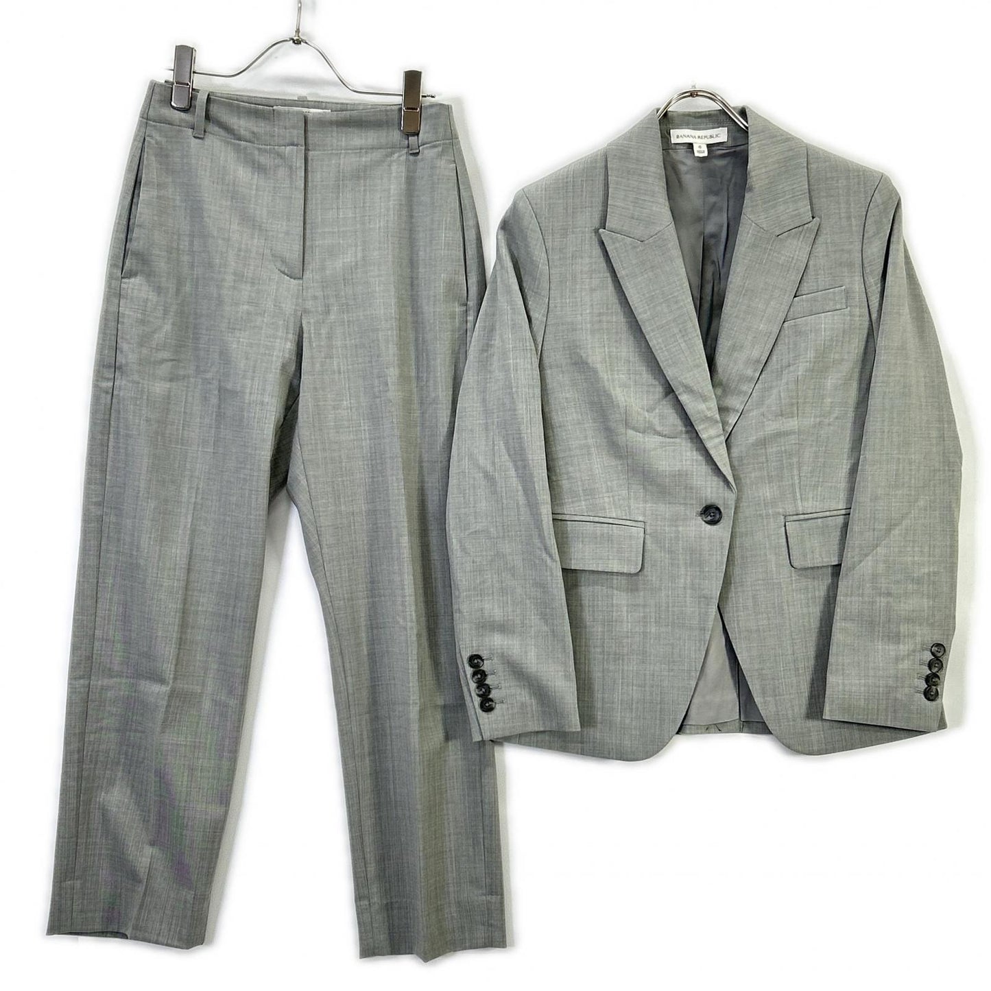 BANANA REPUBLIC バナナ リパブリック 25AW グレー マルゾット社生地 イタリアンウール ジャケットセットアップ スーツ セットアップ