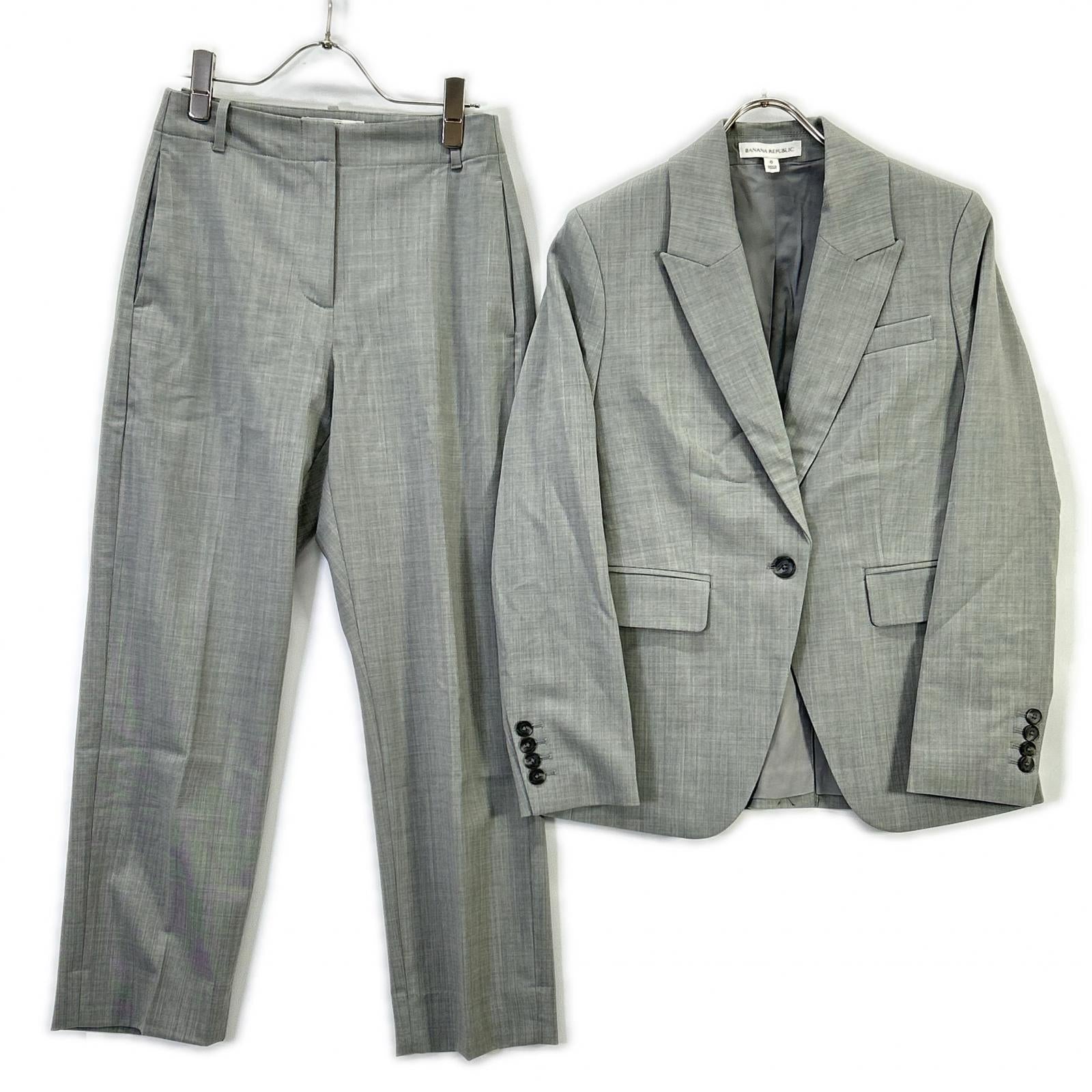 BANANA REPUBLIC バナナ リパブリック 25AW グレー マルゾット社生地 イタリアンウール ジャケットセットアップ スーツ セットアップ