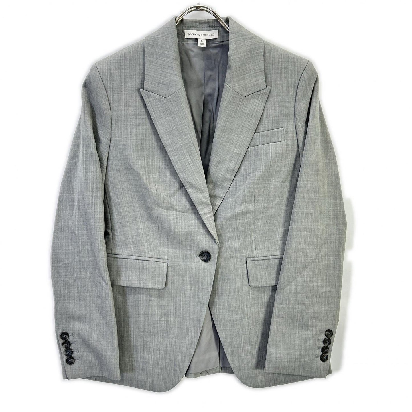 BANANA REPUBLIC バナナ リパブリック 25AW グレー マルゾット社生地 イタリアンウール ジャケットセットアップ スーツ セットアップ