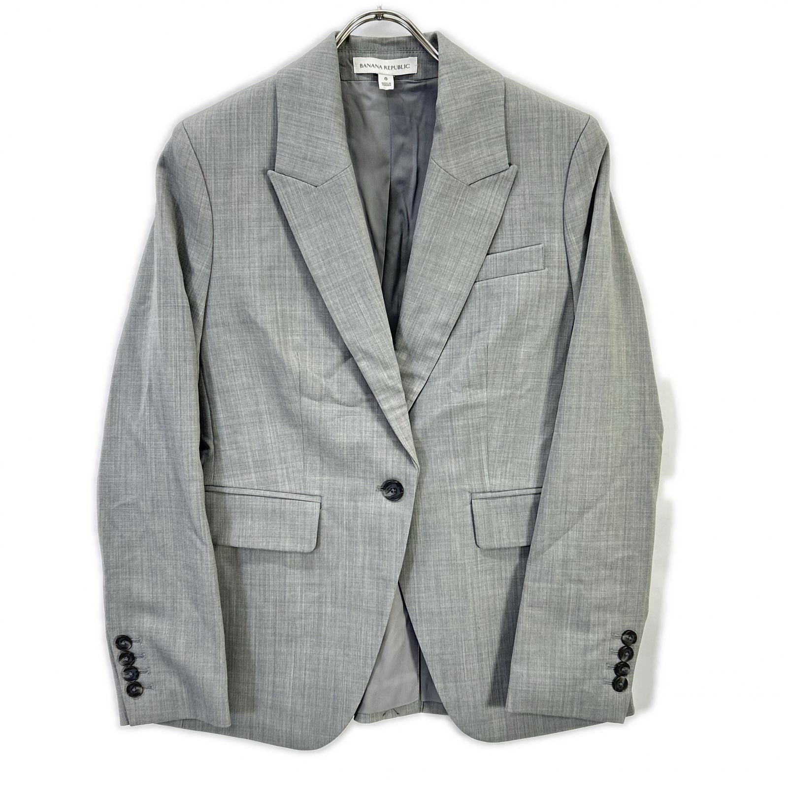 BANANA REPUBLIC バナナ リパブリック 25AW グレー マルゾット社生地 イタリアンウール ジャケットセットアップ スーツ セットアップ