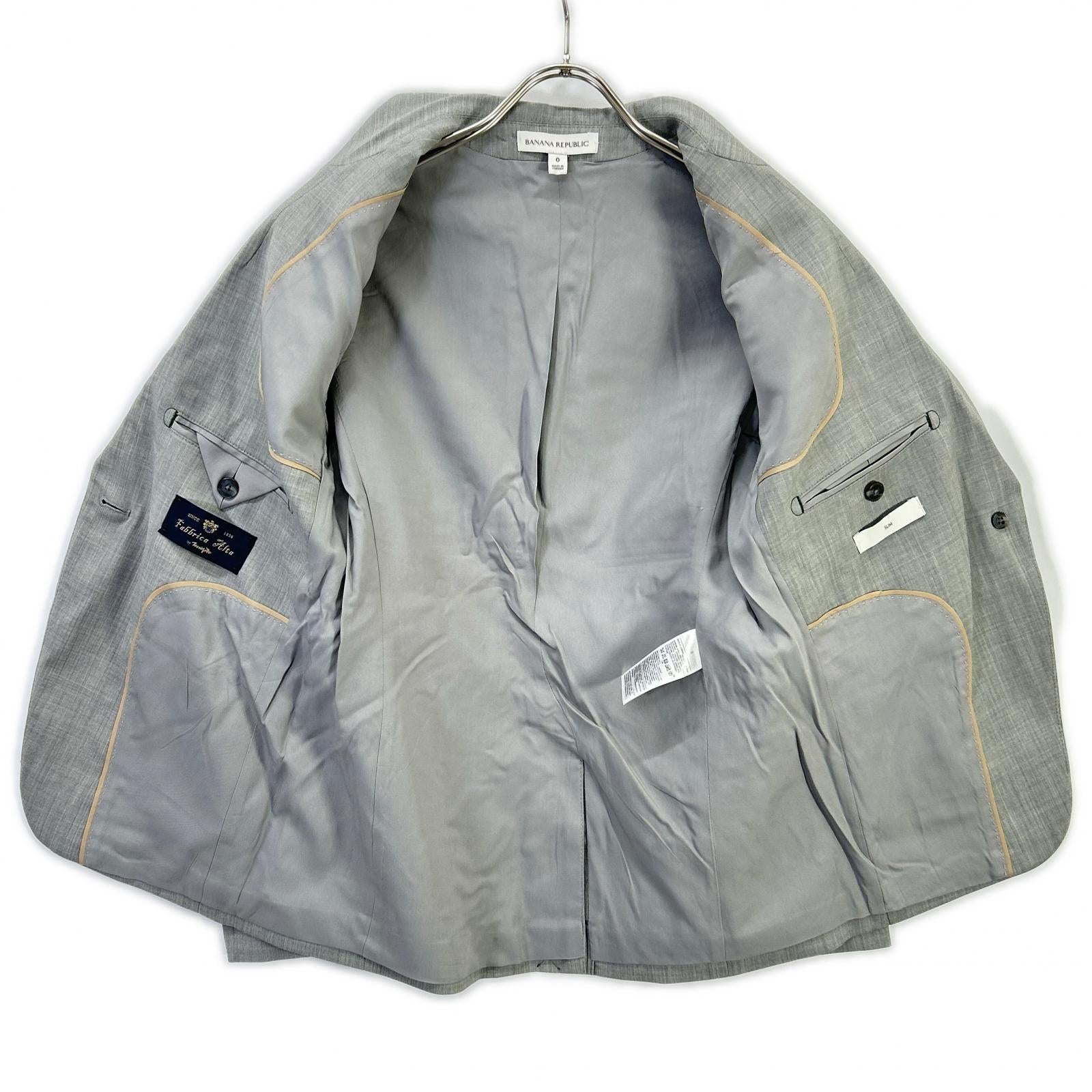 BANANA REPUBLIC バナナ リパブリック 25AW グレー マルゾット社生地 イタリアンウール ジャケットセットアップ スーツ セットアップ