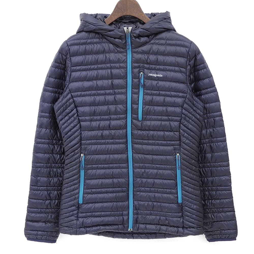 Patagonia パタゴニア ナイロン ウルトラライトダウンフーディー ジャケット レディース ネイビー XS 84772 ジャケット