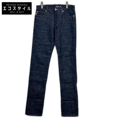 Burberry Blue Label バーバリーブルーレーベル インディゴ ノバチェック切り替え ストレートシルエット デニムパンツ ボトムス