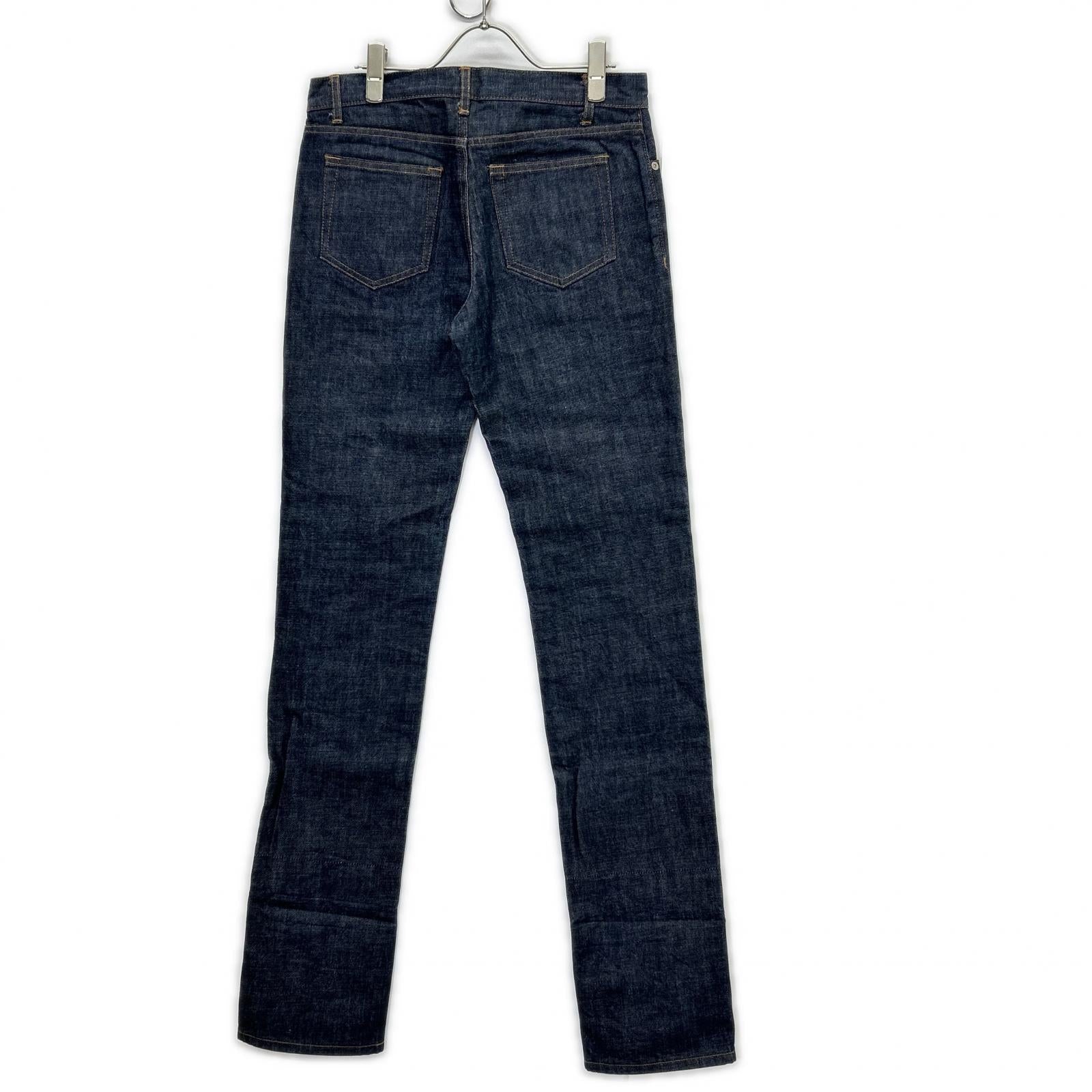Burberry Blue Label バーバリーブルーレーベル インディゴ ノバチェック切り替え ストレートシルエット デニムパンツ ボトムス