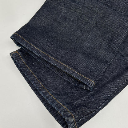 Burberry Blue Label バーバリーブルーレーベル インディゴ ノバチェック切り替え ストレートシルエット デニムパンツ ボトムス