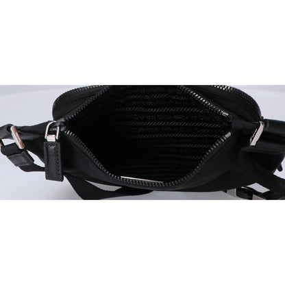 PRADA プラダ 美品 2VH128 Re-Nylon x サフィアーノレザー ショルダーバッグ
