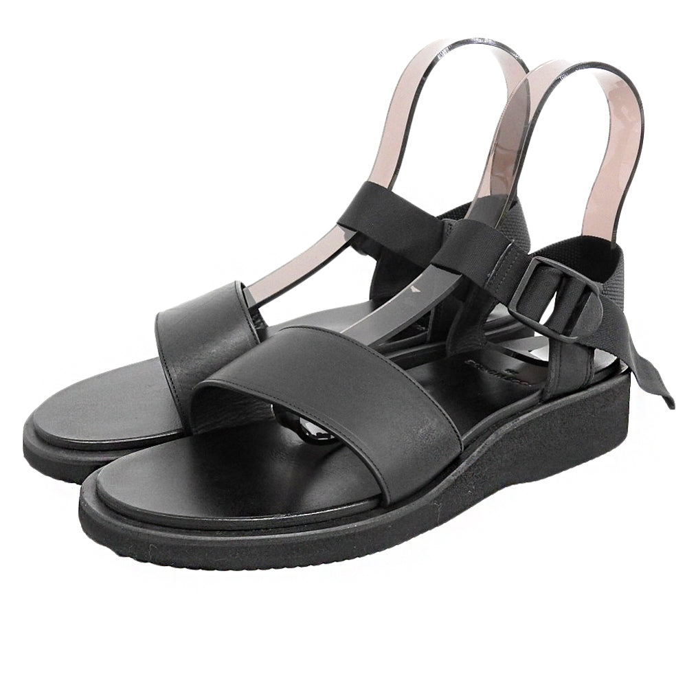 FOOTWORKS フットワークス 美品 Sandals Smooth Leather レザー サンダル シューズ メンズ ブラック 26.5cm シューズ