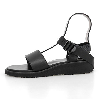 FOOTWORKS フットワークス 美品 Sandals Smooth Leather レザー サンダル シューズ メンズ ブラック 26.5cm シューズ
