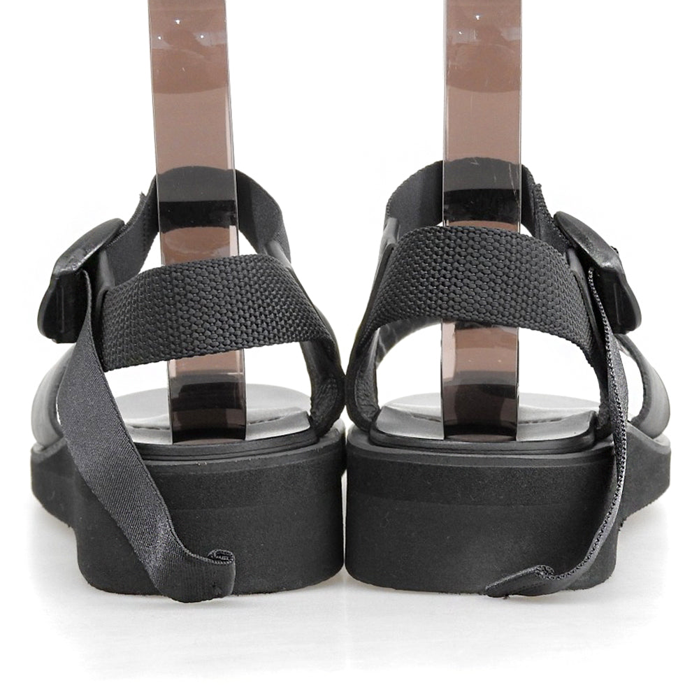 FOOTWORKS フットワークス 美品 Sandals Smooth Leather レザー サンダル シューズ メンズ ブラック 26.5cm シューズ
