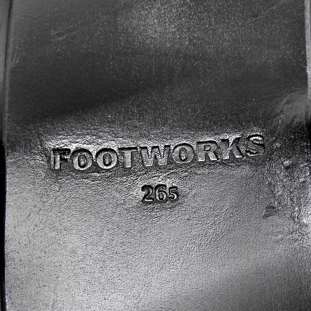 FOOTWORKS フットワークス 美品 Sandals Smooth Leather レザー サンダル シューズ メンズ ブラック 26.5cm シューズ