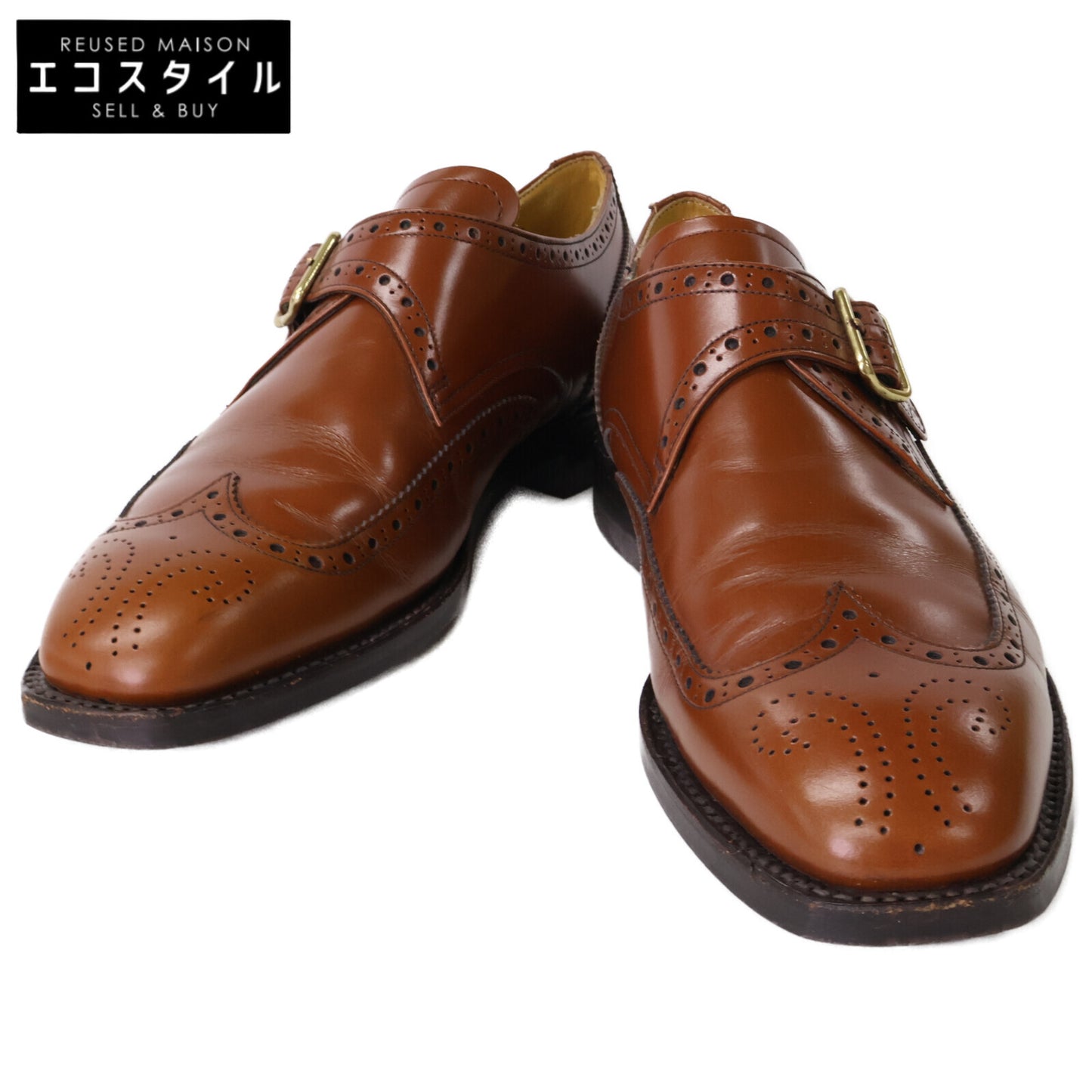 REGAL リーガル 【美品】A8A5359JJ レザー ブローグ シングルモンクストラップ シューズ シューズ