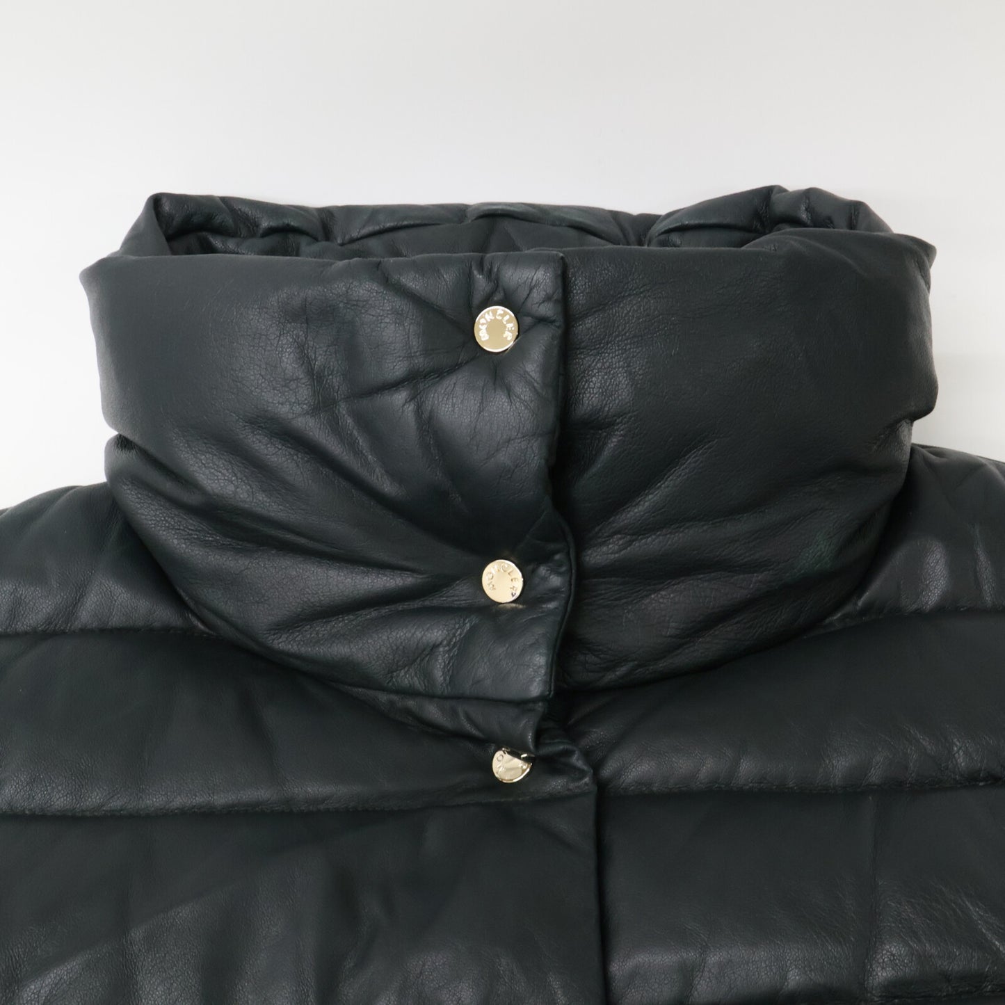 MONCLER モンクレール PORTY レザー ダウン ベスト