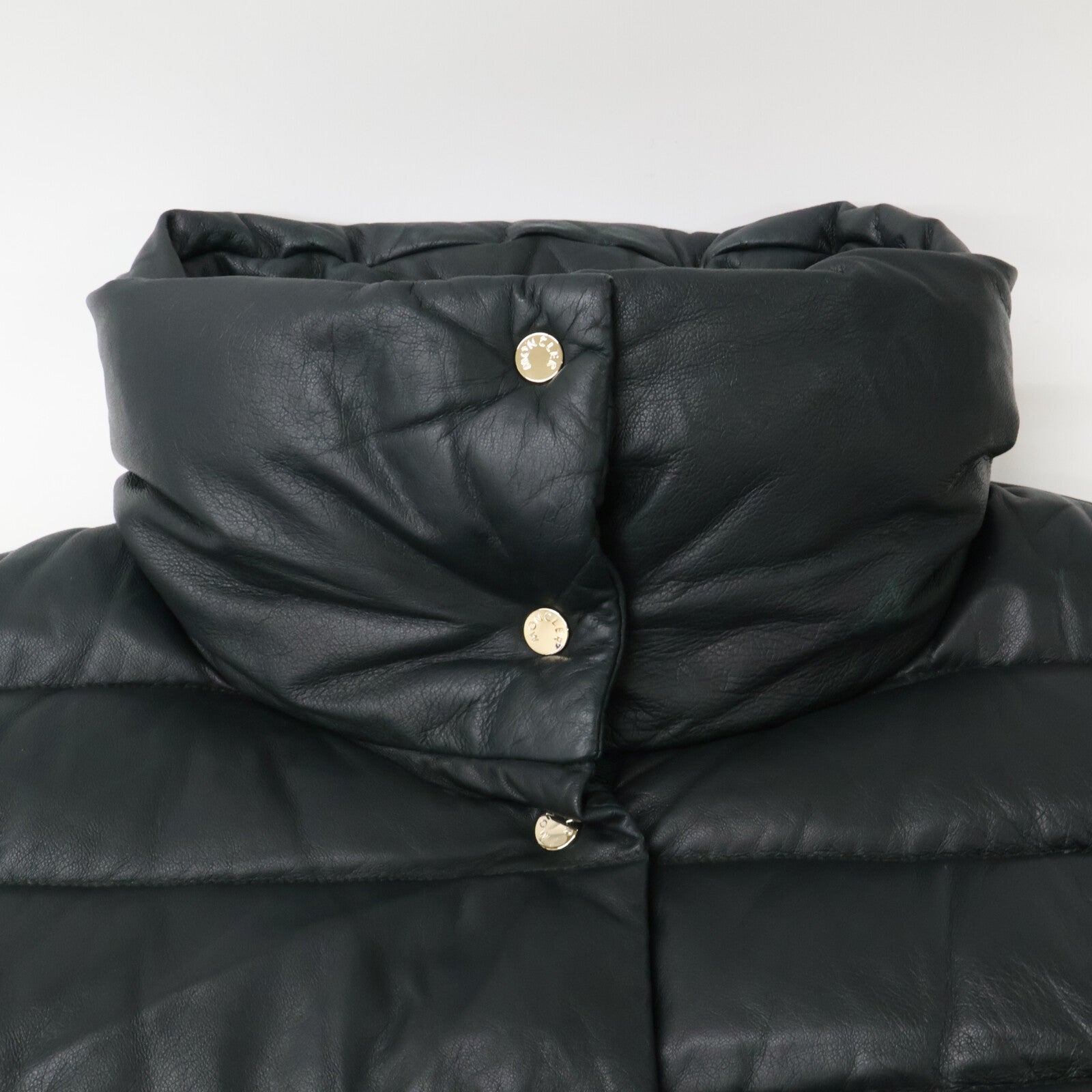 MONCLER モンクレール PORTY レザー ダウン ベスト