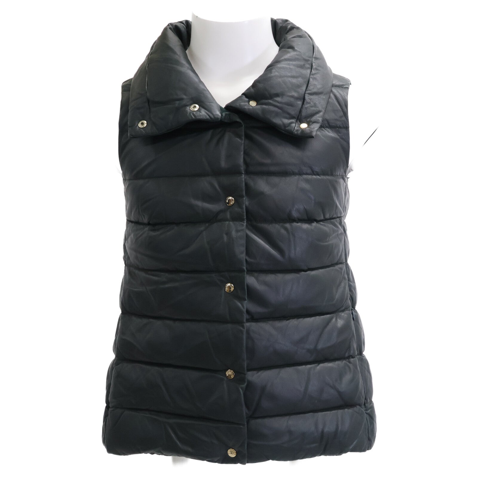 MONCLER モンクレール PORTY レザー ダウン ベスト