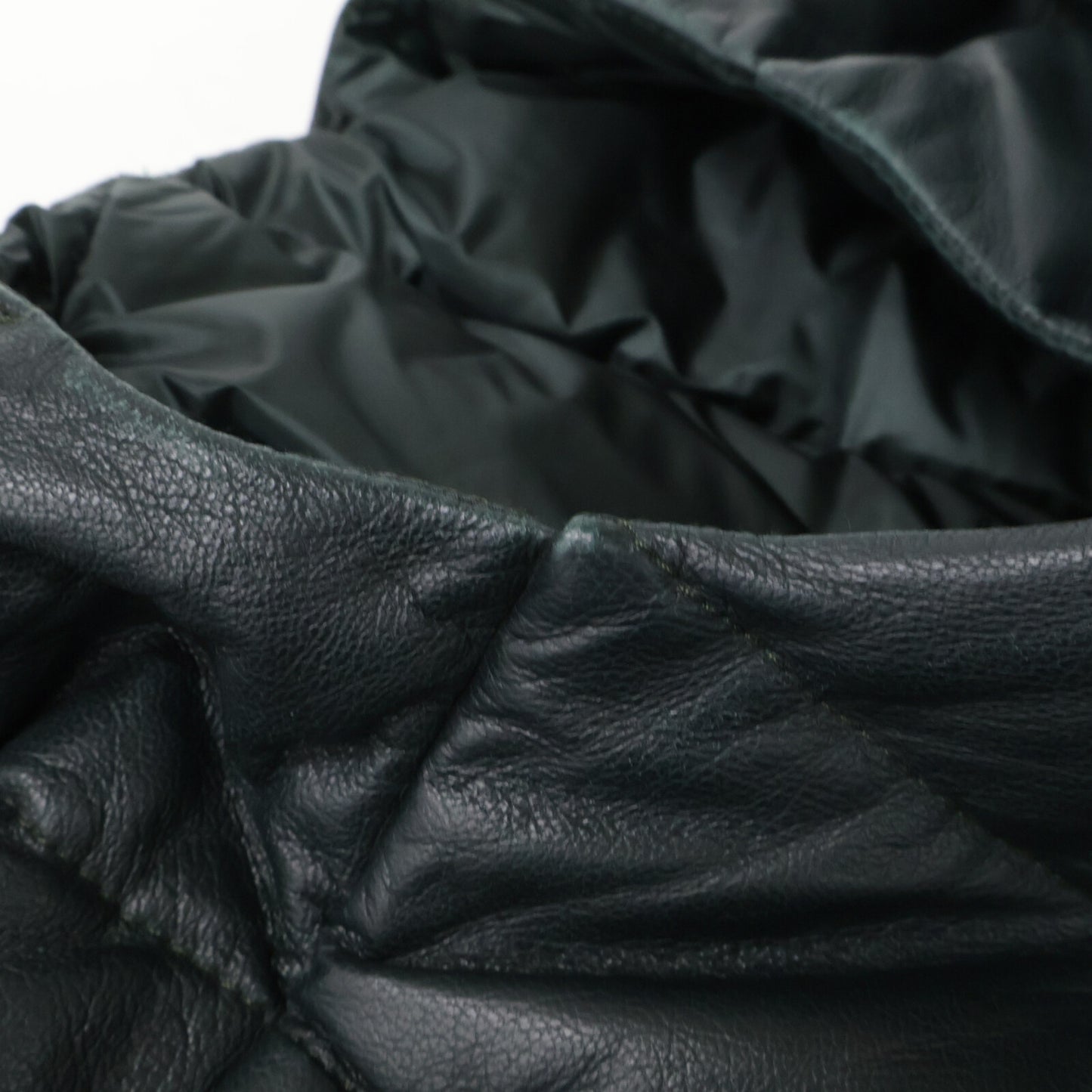 MONCLER モンクレール PORTY レザー ダウン ベスト