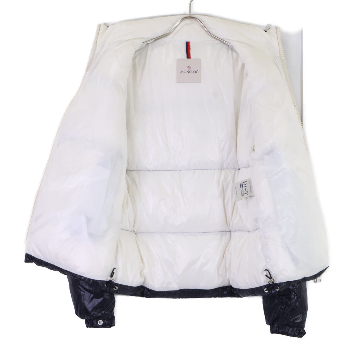 MONCLER Moncler excellent condition CHARTREUSE rubber-logo double-zip down jacket jacket