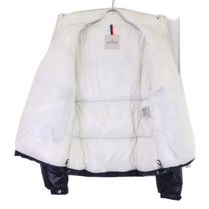 MONCLER Moncler excellent condition CHARTREUSE rubber-logo double-zip down jacket jacket