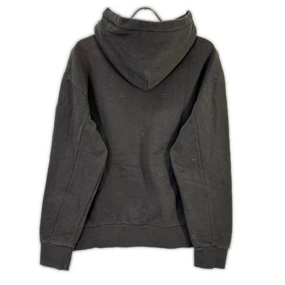 MONCLER モンクレール 22年製 HOODIE グレー コットン Mロゴ スウェットフーディプルオーバー トップス