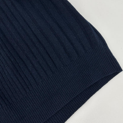 MONCLER モンクレール 22年製 SCOLLO A V TRICOT ネイビー ウール100 Vネック ロゴワッペン ニットプルオーバー トップス