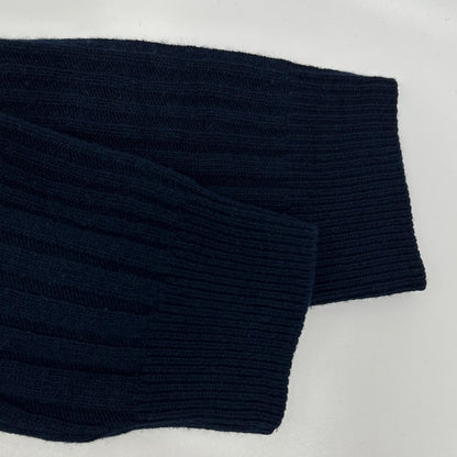 MONCLER モンクレール 22年製 SCOLLO A V TRICOT ネイビー ウール100 Vネック ロゴワッペン ニットプルオーバー トップス