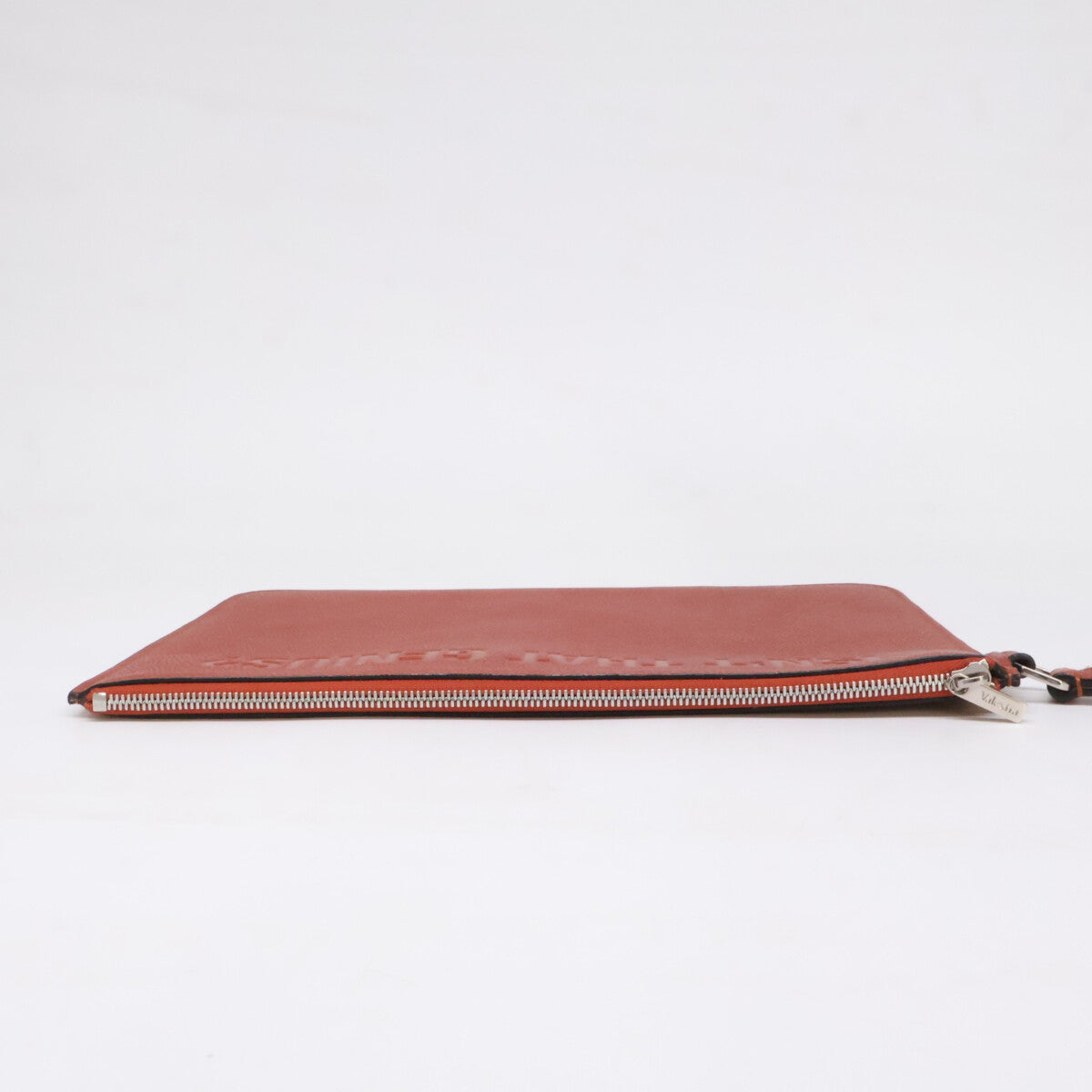 MONCLER モンクレール x Valextra ヴァレクストラ 【美品】エンボスレタリング レザー ストラップ付 セカンドバッグ セカンドバッグ クラッチバッグ