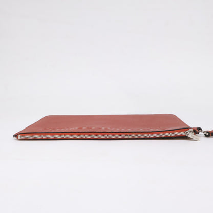 MONCLER モンクレール x Valextra ヴァレクストラ 【美品】エンボスレタリング レザー ストラップ付 セカンドバッグ セカンドバッグ クラッチバッグ