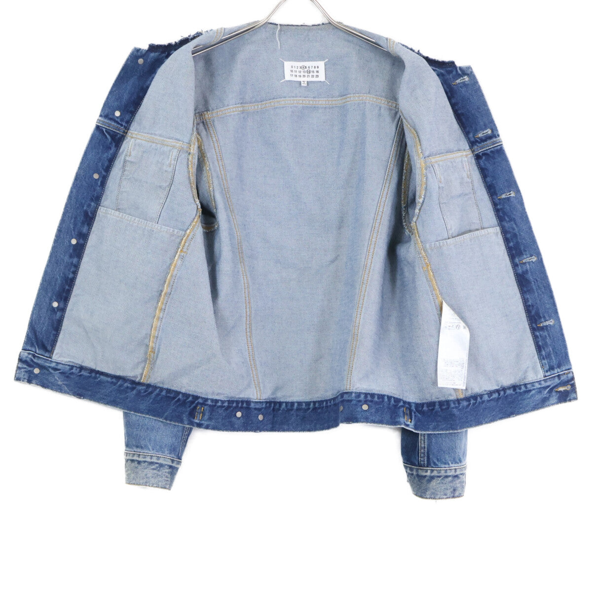 Maison margiela メゾンマルジェラ 4 14【美品/国内正規/24年製】SI1AM0006 Collarless Denim Trucker カラーレス デニムジャケット ジャケット
