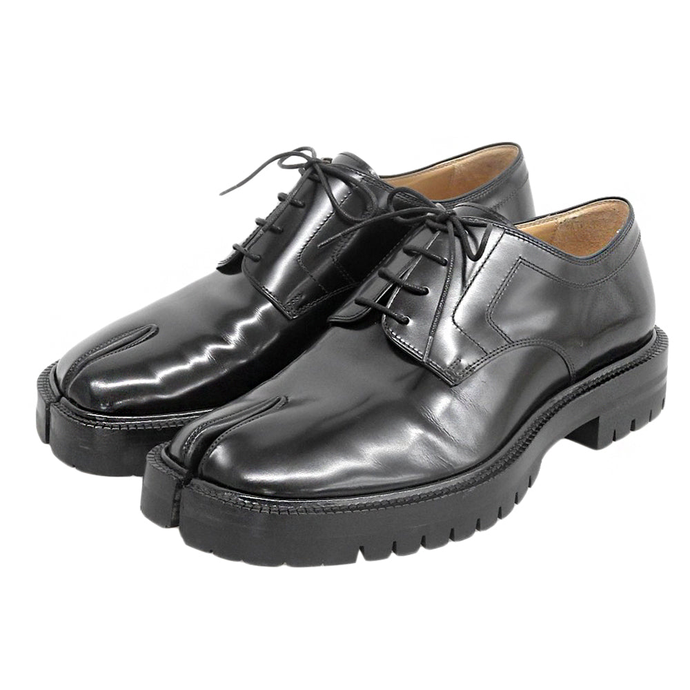 Maison margiela メゾンマルジェラ 美品 TABI COUNTY LACE-UP タビ レースアップ シューズ メンズ ブラック 41 S57WQ0188 シューズ