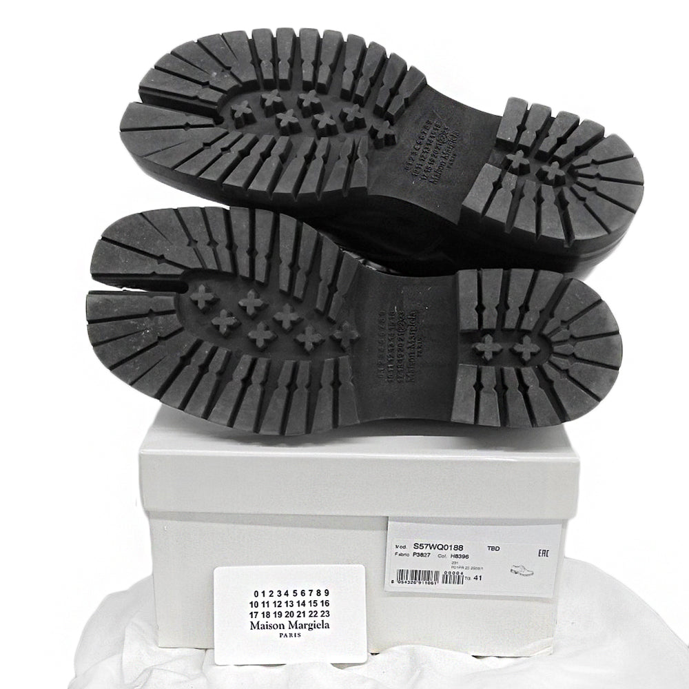 Maison margiela メゾンマルジェラ 美品 TABI COUNTY LACE-UP タビ レースアップ シューズ メンズ ブラック 41 S57WQ0188 シューズ
