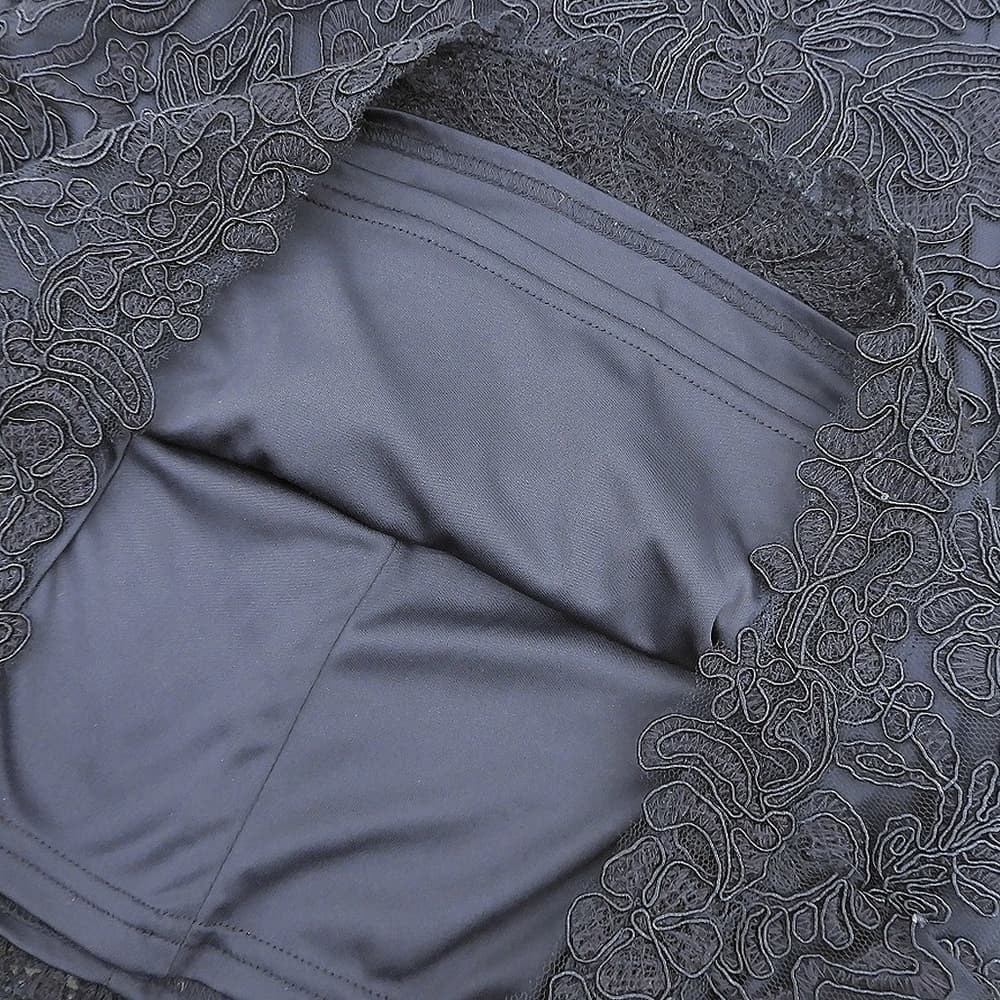 TADASHI SHOJI タダシショージ 美品 レースデザイン パーティードレス ワンピース レディース ネイビー 4 ALX1512M ワンピース